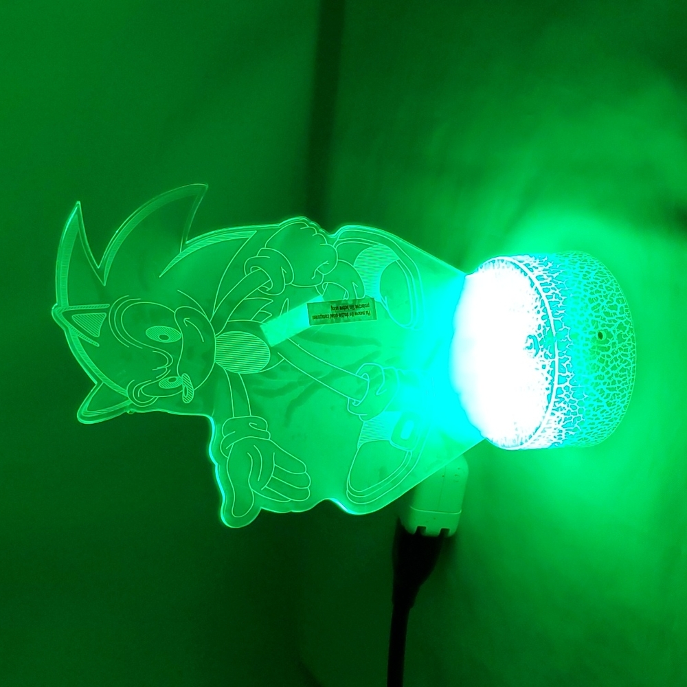 🎉$3 WITH ANY PURCHASE🎉3D Sonic the Hedgehog LED Color Changing Light